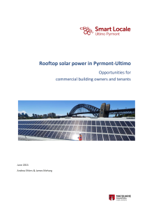 First report of Smart Locale's rooftop solar power project